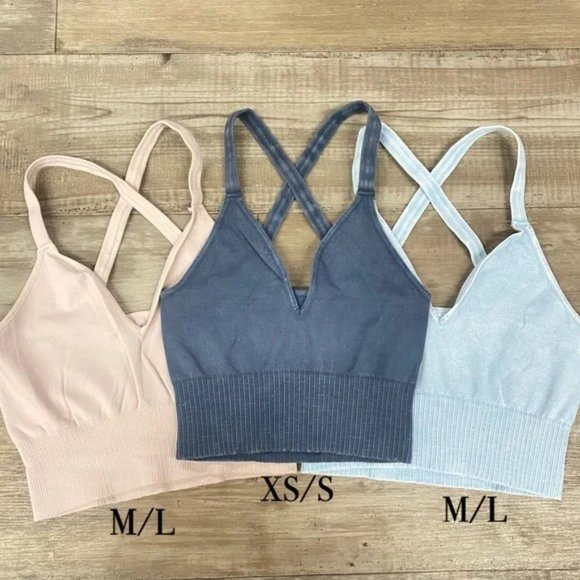 Dark Blue, Free People Good Karma Cropped Tanks - Picture 2 of 2